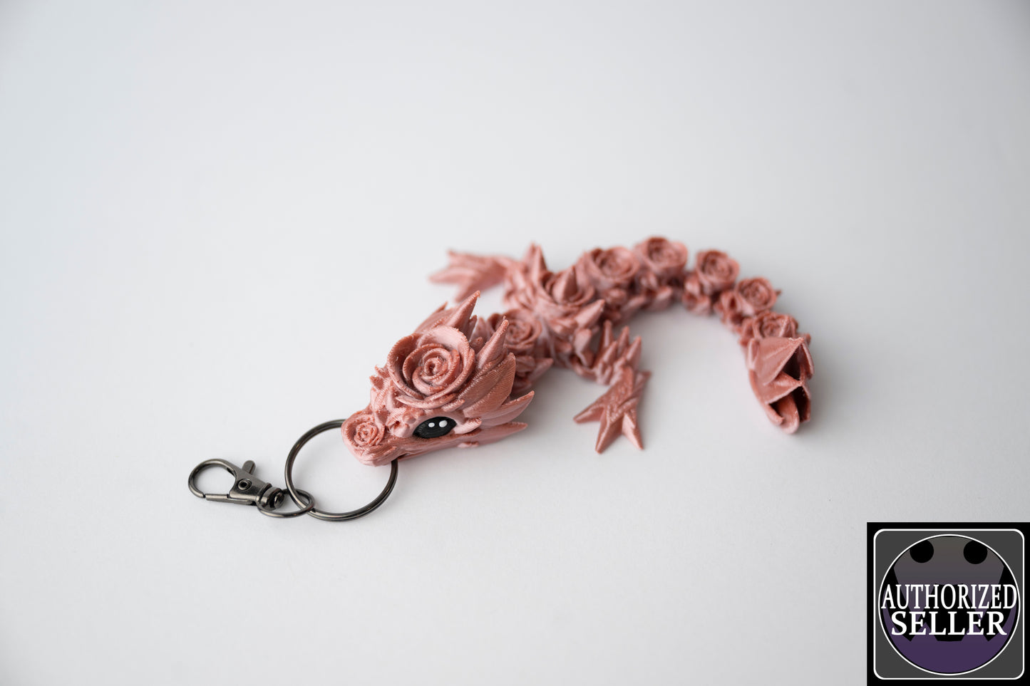 Rose Dragon Keychain