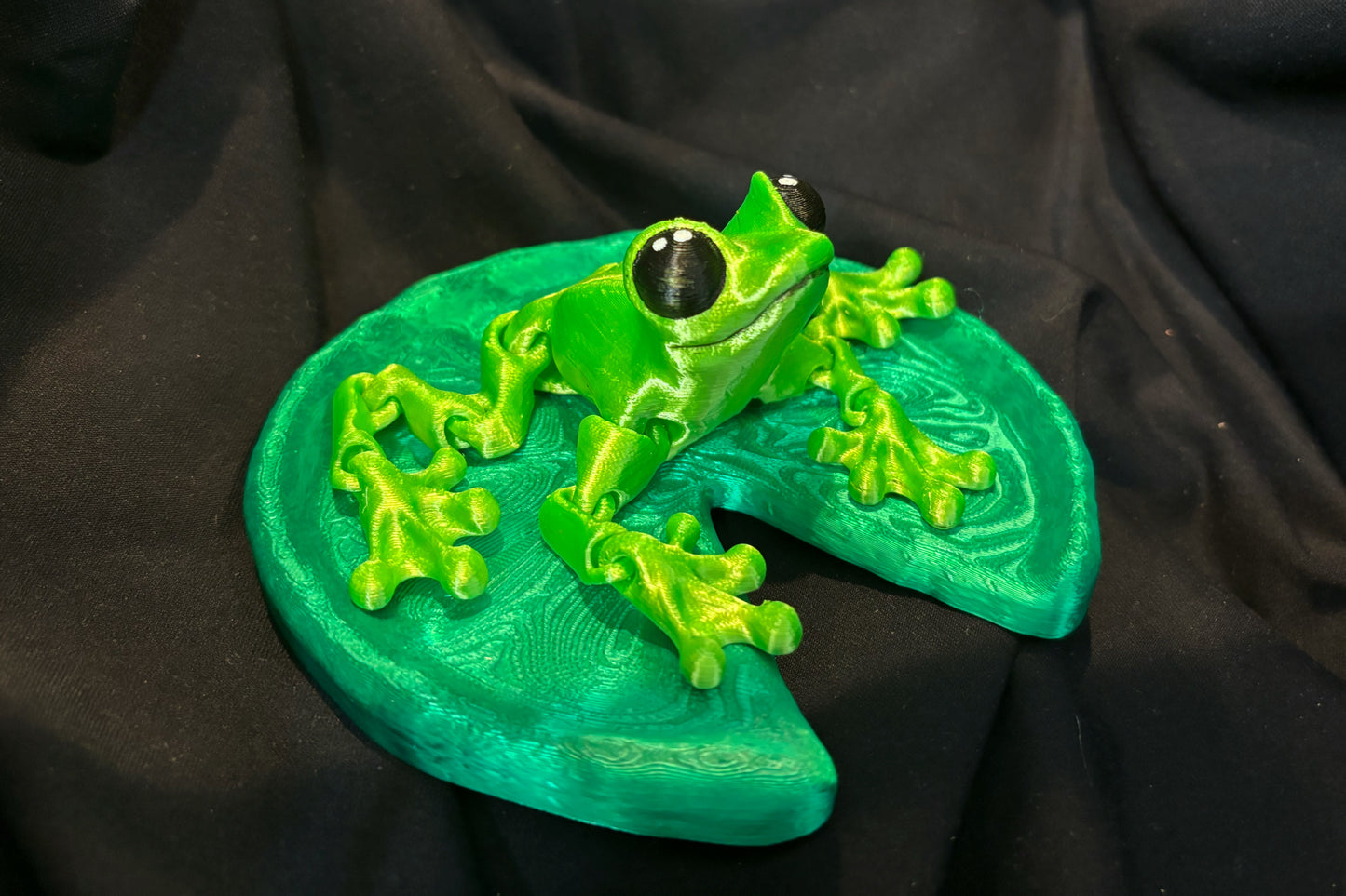 Large Frog with Lily Pad