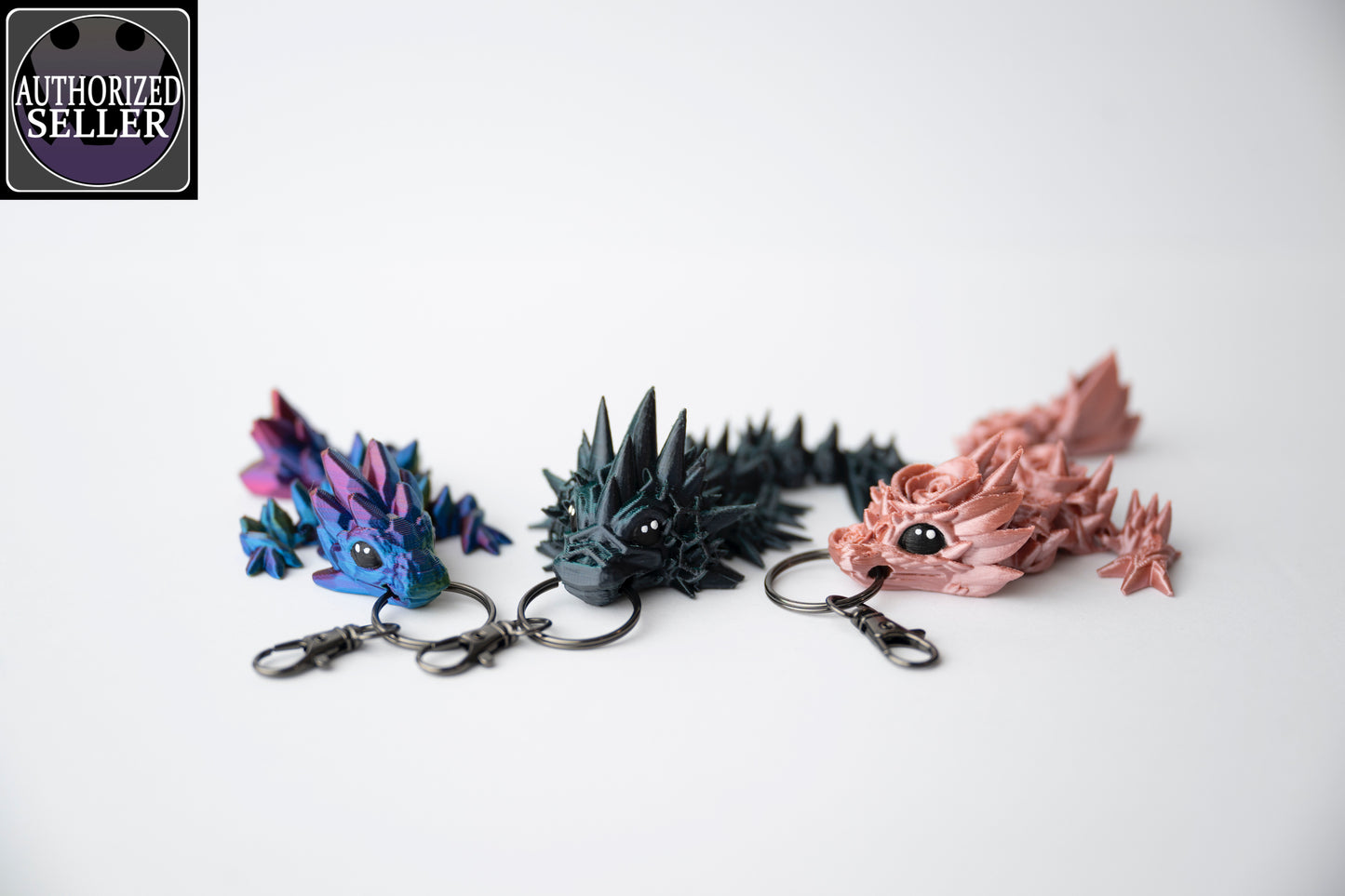 Gem Stone Dragon Keychain