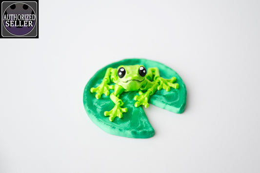 Baby Frog with Lily Pad