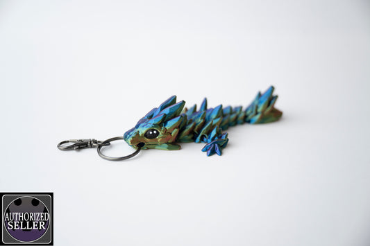 Gem Stone Dragon Keychain