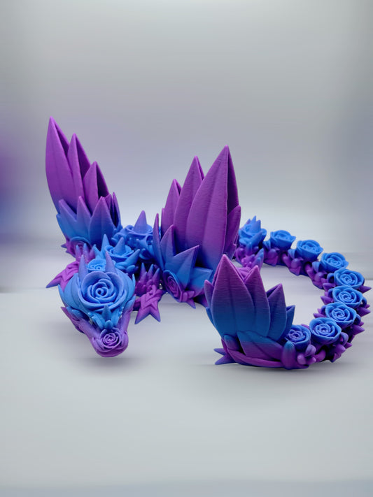 Large Rose Dragon with Wings
